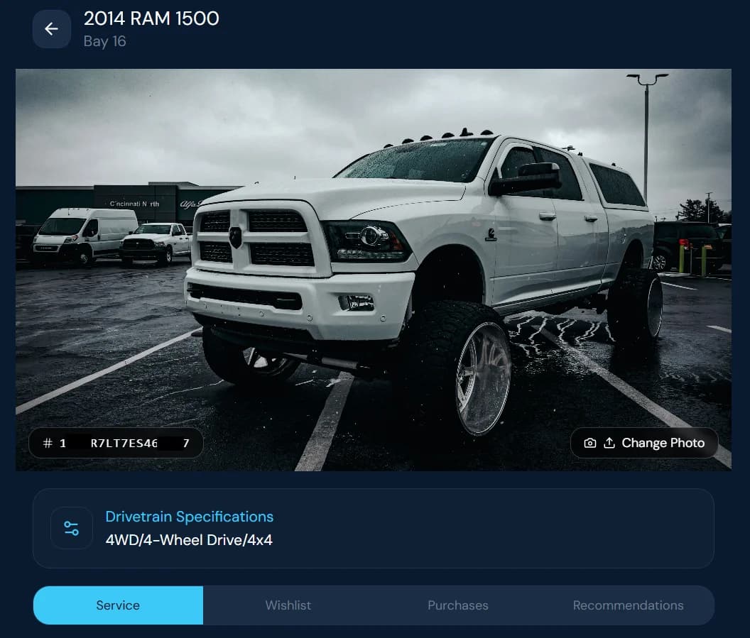 Pickup truck, 3/4 rear, worksite or trailhead