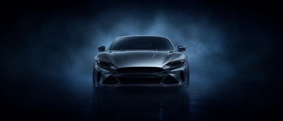 Same performance coupe, partially veiled by atmosphere